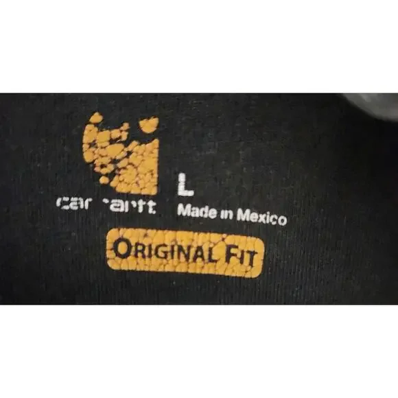 Carhartt Hoodie Black Original Fit Size L Fluidtechnik USA Logo #2 - Picture 6 of 8